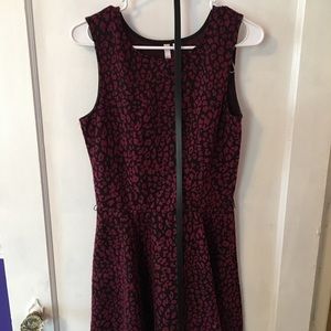 Maroon Printed Dress
